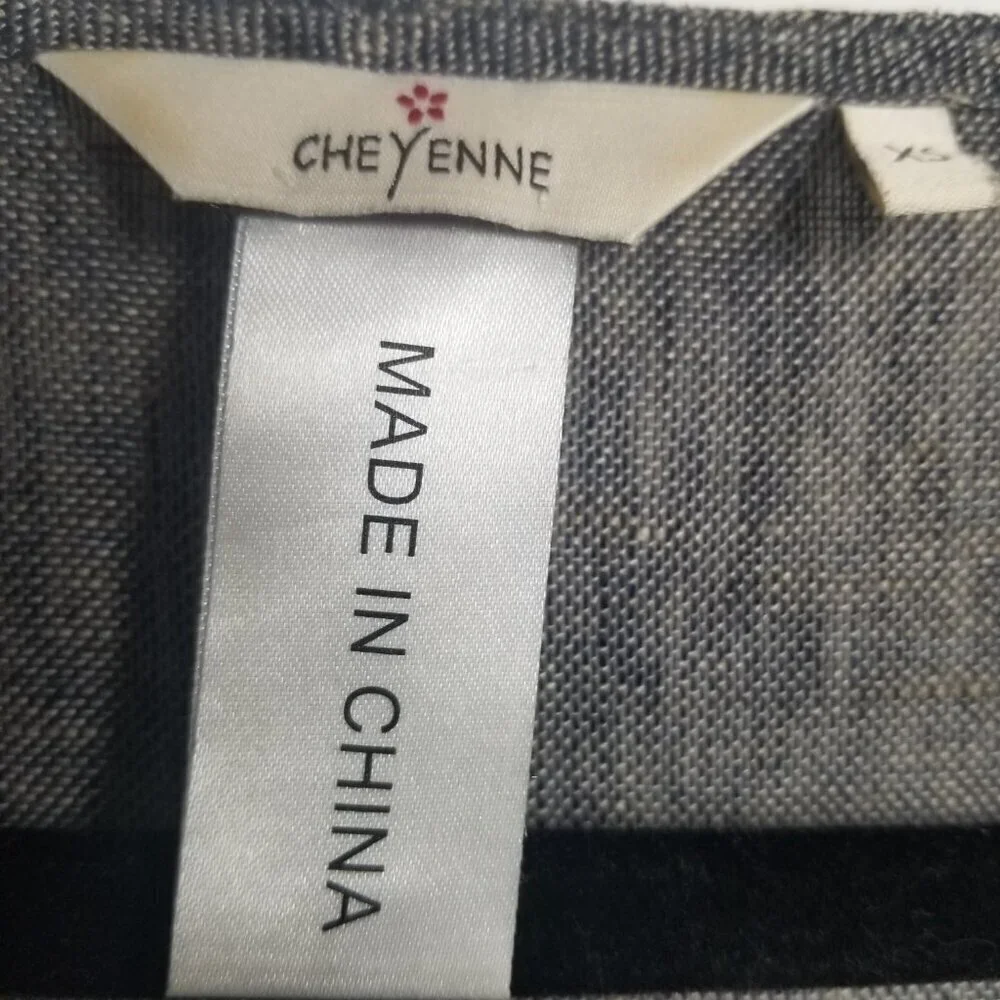 Cheyenne Women's Grey Linen Lagenlook Oversized Dress Sz XS